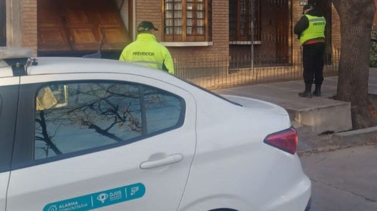 El lugar donde detuvieron a los ladrones, en calle Luis Agote. 