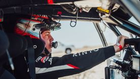 Juan Cruz Yacopini, durante la etapa 2 que lo llevó a la gloria en Qatar.