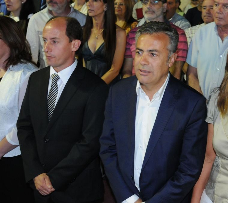 Gustavo Soto, intendente de Tupungato, junto a Alfredo Cornejo Foto: Gobierno de Mendoza