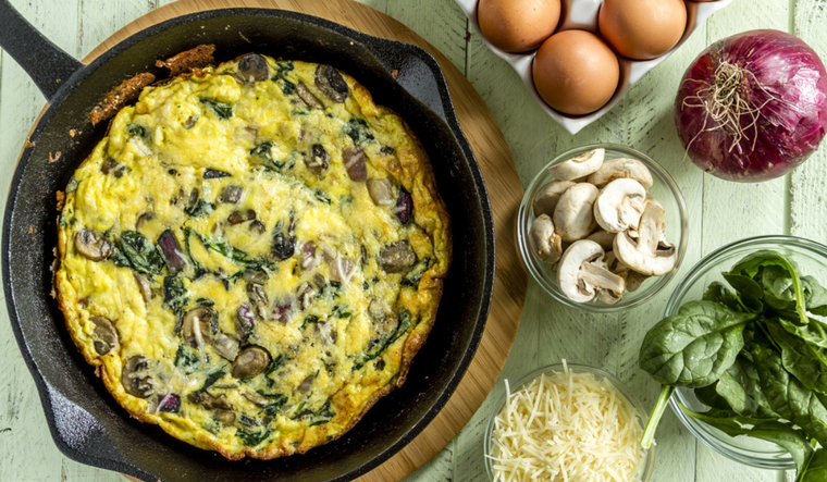Frittata de champiñones: un platillo fácil y delicioso para la familia Foto: Shutterstock