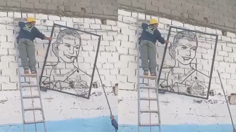 La obra de Eva Perón, donada por Alejandro Marmo a la Villa 31.&nbsp;