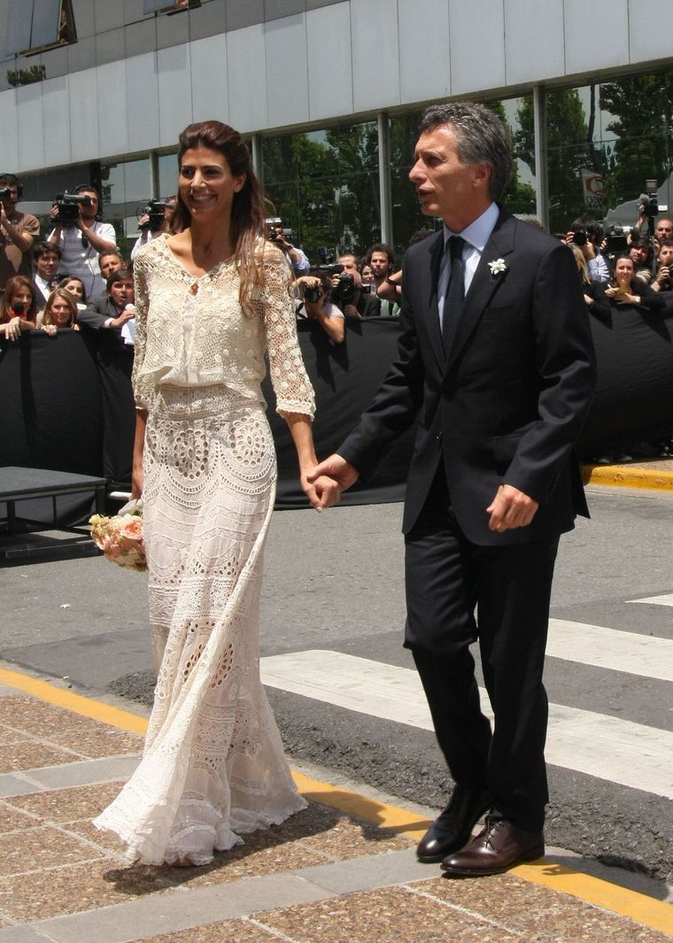 Juliana Awada y Mauricio Macri en el Civil. Foto: Pinterest