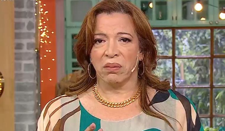 La actriz y humorista no pudo aguantar las lágrimas. Foto: Captura TV