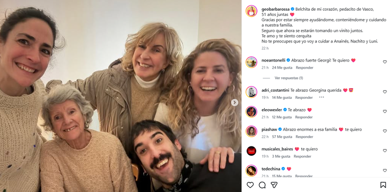 Georgina Barbarossa le dedicó un hermoso mensaje a su cuñada tras la muerte. Georgina Barbarossa le dedicó un hermoso mensaje a su cuñada tras la muerte.