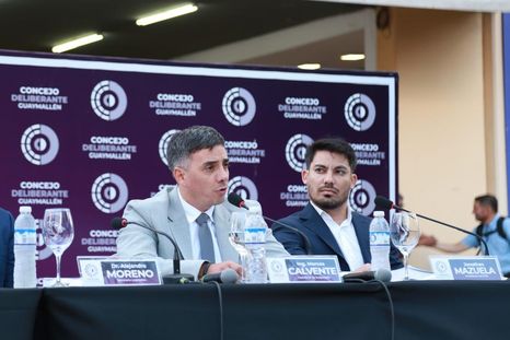 El intendente de Guaymallén, Marcos Calvente; y el presidente del Concejo Deliberante, Jonathan Mazuela. El intendente de Guaymallén, Marcos Calvente; y el presidente del Concejo Deliberante, Jonathan Mazuela.
