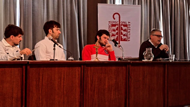 Luquitas Rodríguez, Pedro Rosemblat y Rosendo Grobocopatel en la Conferencia Episcopal Luquitas Rodríguez, Pedro Rosemblat y Rosendo Grobocopatel en la Conferencia Episcopal