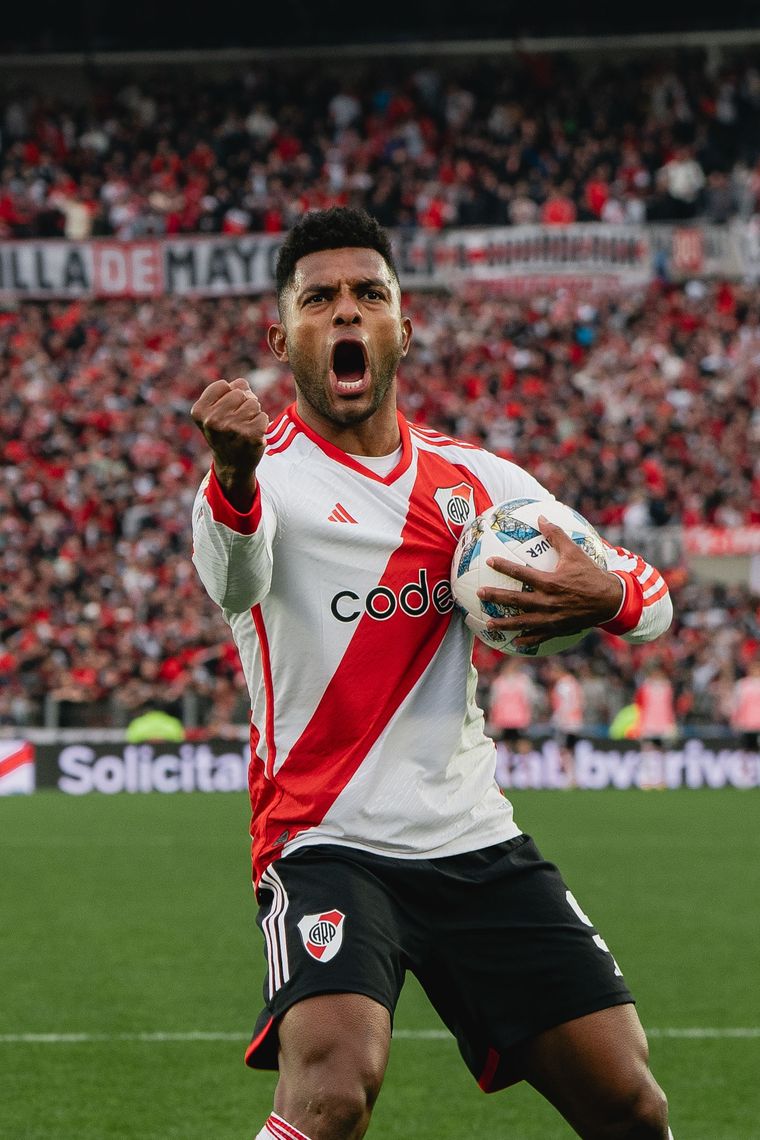 Borja celebró dos tantos en River. Foto: River Plate