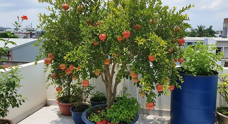 El granado enano es una planta que resiste el calor y el frío.&nbsp;