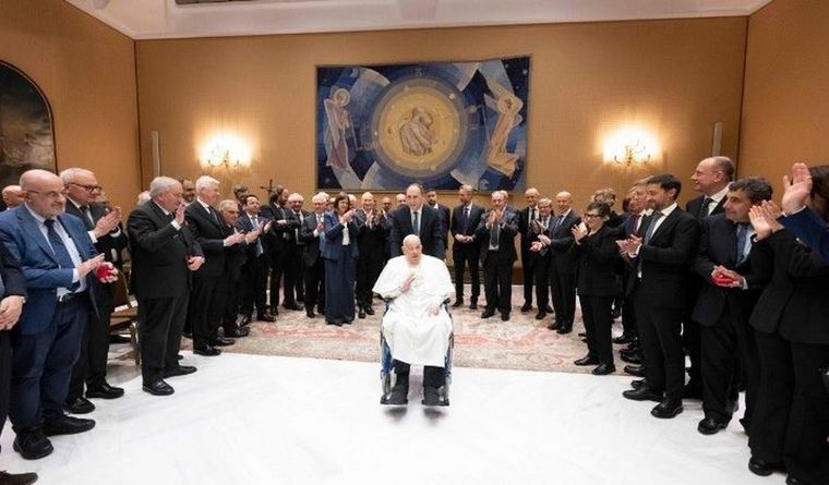 El papa, esta mañana, en el Vaticano. Foto: Dpa.