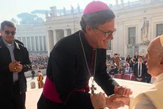 Encuentro entre el papa Francisco y Jorge Ignacio García Cuerva en el Vaticano Foto: X/@CEAvocero