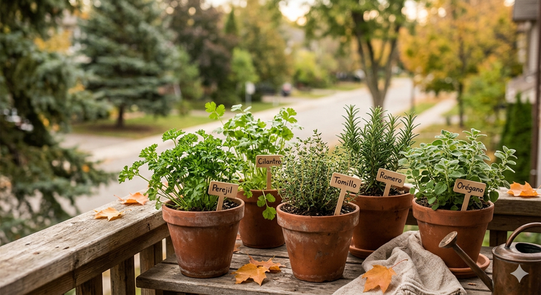 Las plantas aromáticas para el otoño. Fuente: IA Gemini.