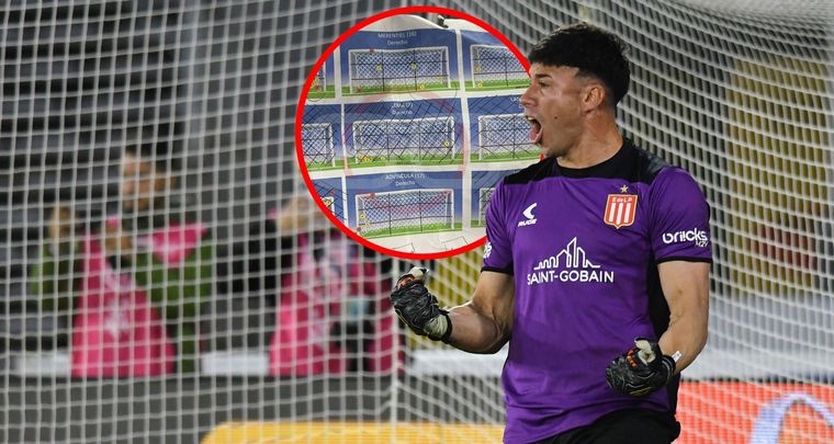 Mansilla y el machete con el que celebró en los penales. Foto: MDZ