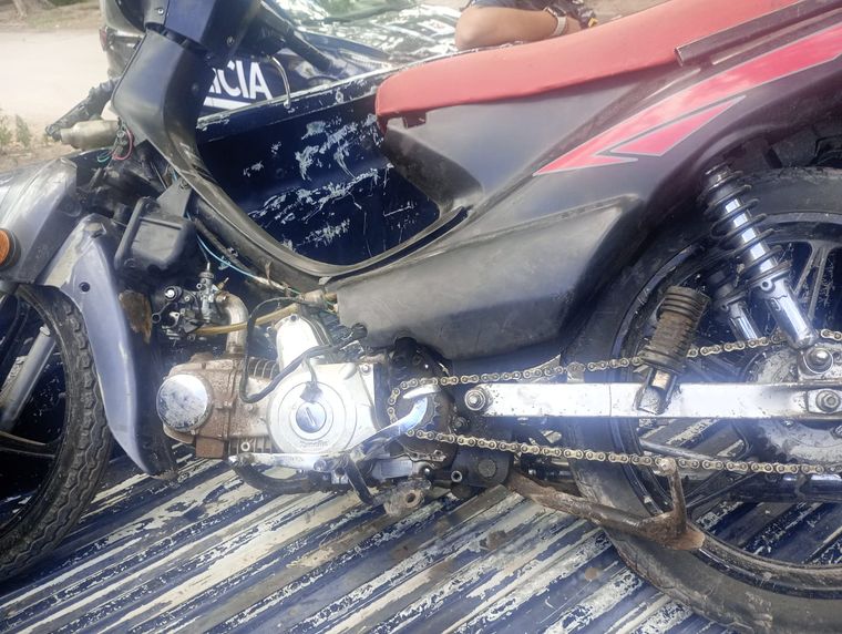 La motocicleta incatauda en el procedimiento del jueves en Las Heras. La motocicleta incatauda en el procedimiento del jueves en Las Heras. 