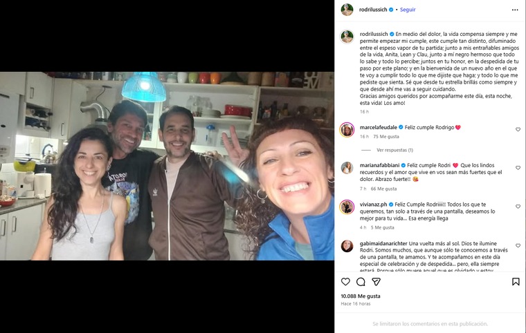 Rodrigo Lussich en redes en el día cumpleaños. Créditos: Instagram Rodrigo Lussich en redes en el día cumpleaños. Créditos: Instagram