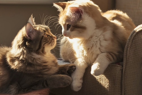 Los gatos son animales territoriales y la llegada de otra mascota puede generar estrés. Foto: Archivo Los gatos son animales territoriales y la llegada de otra mascota puede generar estrés. Foto: Archivo