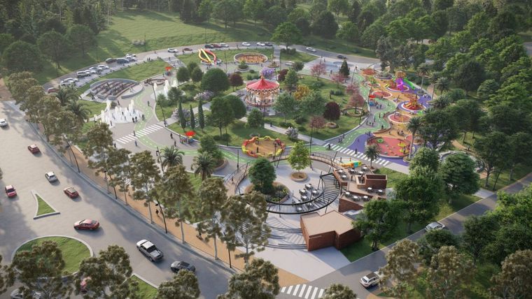 La obra busca transformar y modernizar el histórico espacio del Parque. La obra busca transformar y modernizar el histórico espacio del Parque.