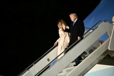 Donald Trump llegó a Roma junto a Melania para asistir al funeral del papa Francisco. Foto: AFP.