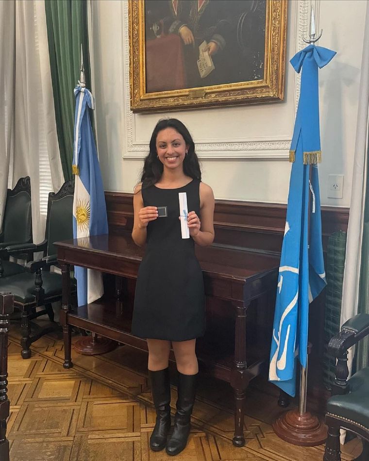 Martina Bahiana Basgall Sequeira, la argentina de 18 años que quedó seleccionada entre los mejores estudiantes del mundo. Foto: LinkedIn