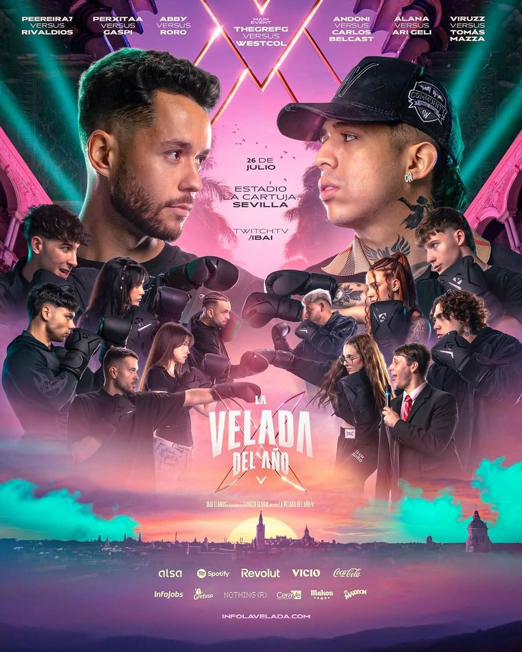 Póster oficial de la quinta edición de La Velada del Año. Póster oficial de la quinta edición de La Velada del Año.