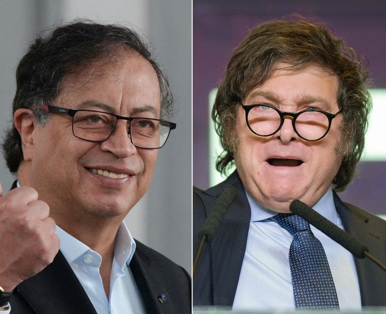 Javier Milei y Gustavo Petro mantienen una relación tirante Foto: Noticias Argentinas