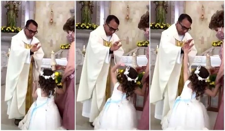 La reacción de la niña se viralizó en pocos minutos.