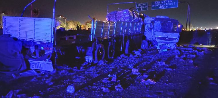 Uno de los camiones involucrados en el hecho Foto: Gentileza