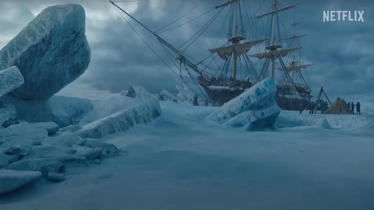 La escena de Frankenstein en el ártico fue filmada en un estudio de Toronto.&nbsp;