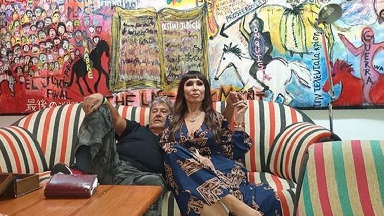 Moria junto a su pareja Humberto Poidomani.