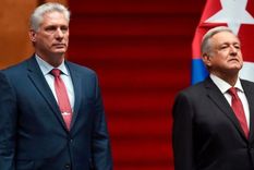 El presidente de México, Andrés Manuel López Obrador (derecha), junto a Miguel Díaz-Canel, su homólogo de Cuba (izquierda). Foto: GETTY IMAGES