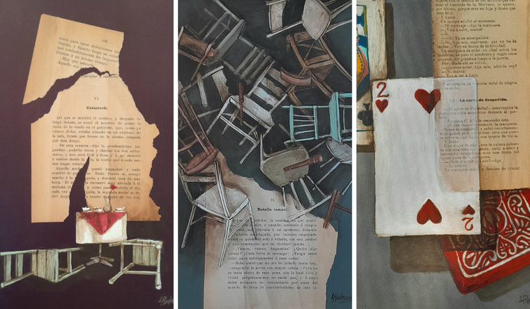 Obras de la artista Laura Rudman, que se podrán ver en la muestra que inaugura este jueves en Ciudad.