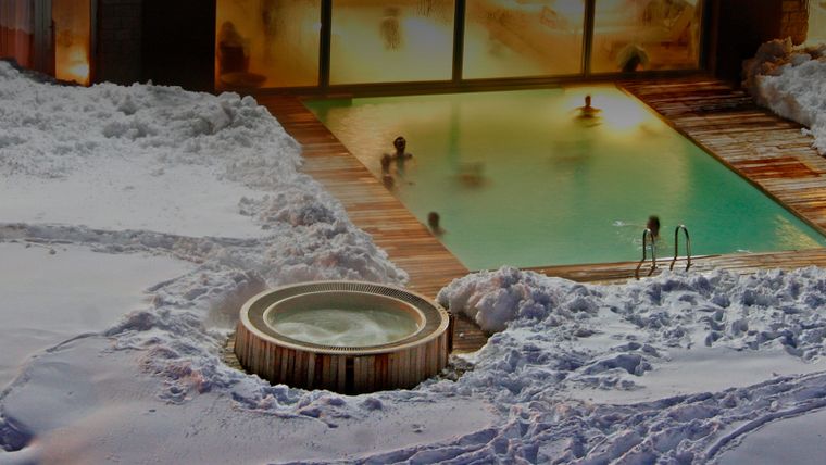 El spa del Hotel Virgo tiene vistas exclusivas a las pistas de esquí