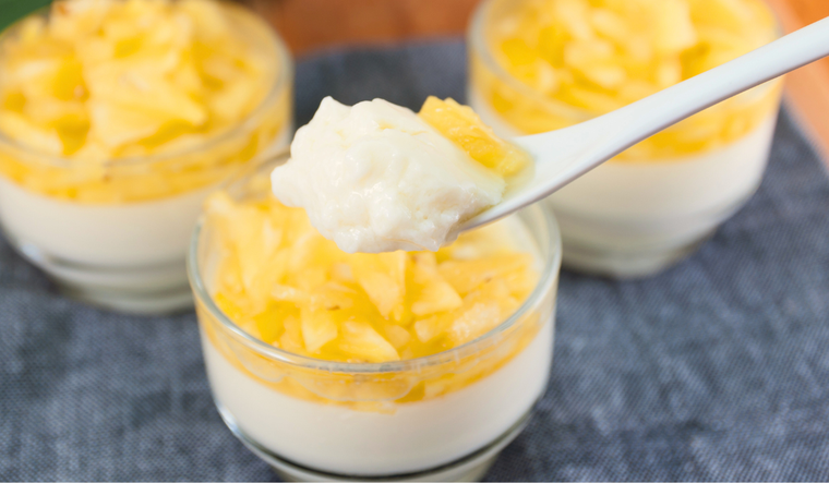 Receta de panna cotta con ananá sin horno para el verano