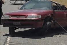 El auto involucrado en el accidente. Foto: NA/Criterio Online. El auto involucrado en el accidente. Foto: NA/Criterio Online.