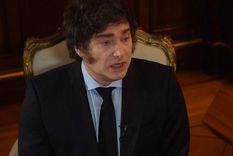 Javier Milei en su primera entrevista luego de las polémicas generadas a raíz de su discurso en Davos. Foto: Archivo MDZ