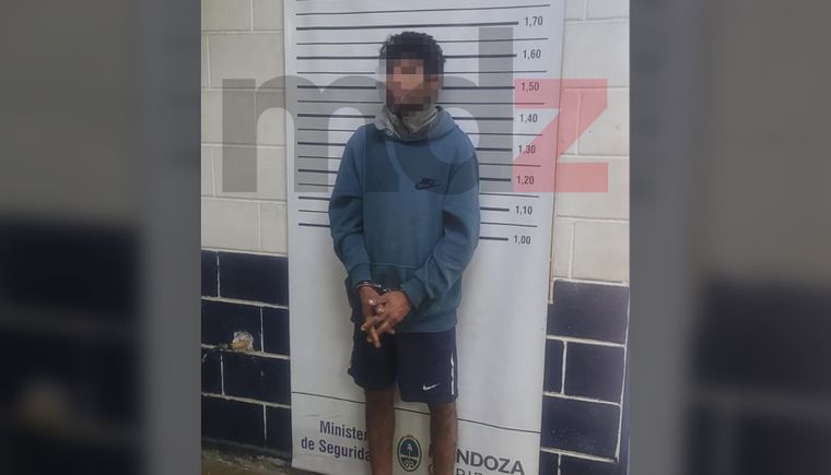El indigente detenido por el robo en un comercio de Las Heras.&nbsp;