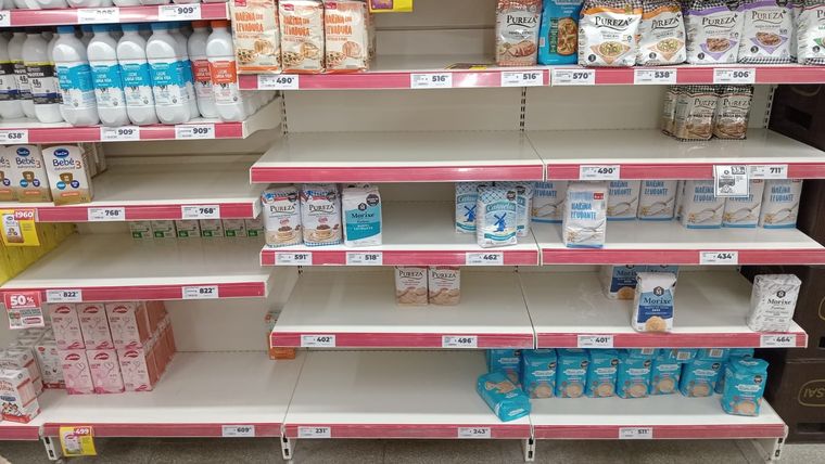 Faltantes de harina y leche en las góndolas Foto: Gonzalo Barrera/MDZ