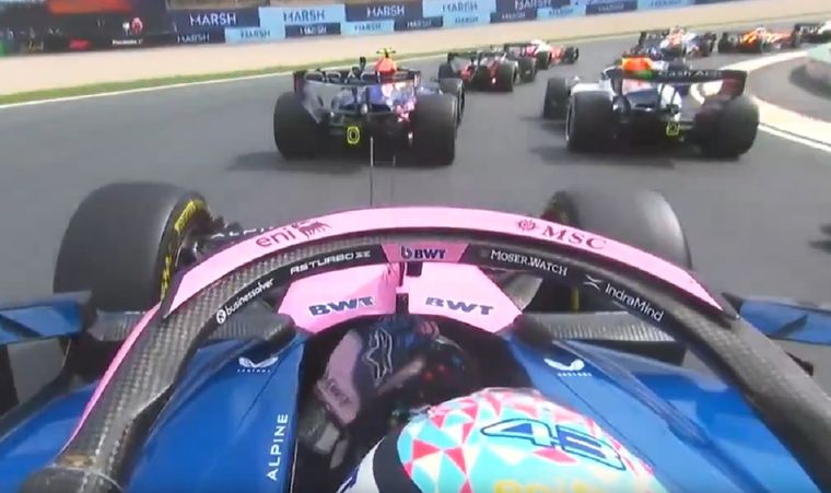El piloto argentino tuvo una buena reacción al apagarse las luces.