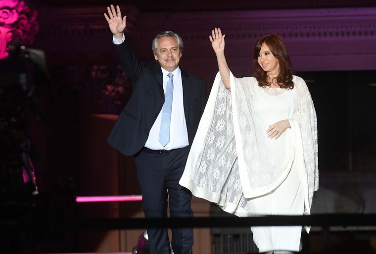 Alberto y Cristina, al poco tiempo de haber ganado las elecciones presidenciales en 2019