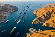 Vista cinematográfica de Ormuz, clave en la Guerra de Irán, generada con IA.