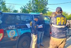 El detenido tras el operativo policial en Concordia. Foto: Policía Federal Argentina