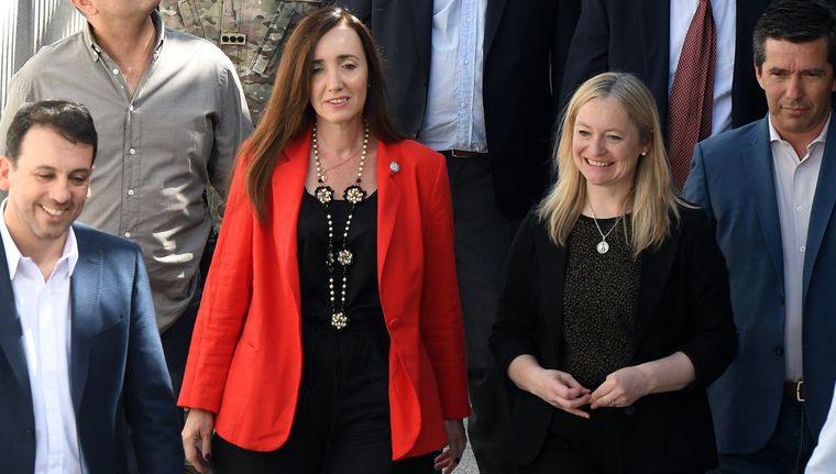 Victoria Villarruel y Hebe Casado en la provincia de Mendoza Foto: ALF PONCE MERCADO / MDZ