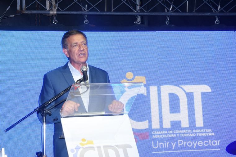 Suarez en el evento de este viernes Foto: Gobierno de Mendoza