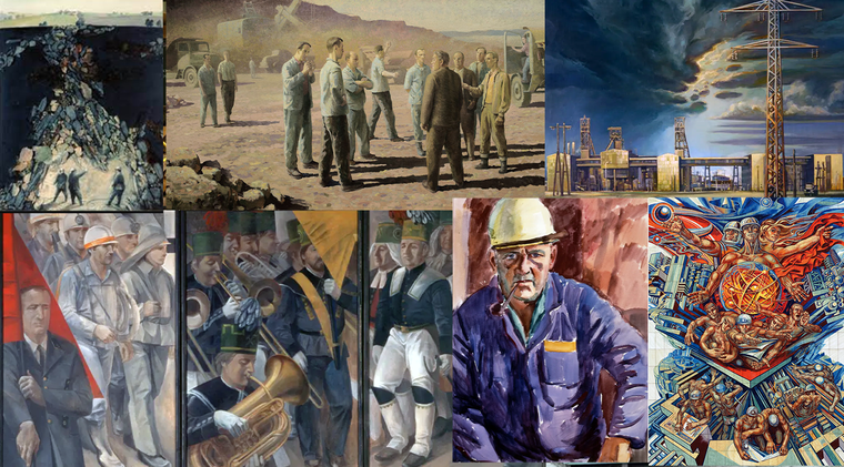 Estas pinturas se realizaron mientras la minera extraía en secreto uranio para las bombas atómicas soviéticas. Hacé scroll y no te las pierdas. Foto: Foto: Cortesía de Wismut GmbH/DIK/A Kämper y The Guardian