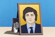 Ilustración de Andrea Ucini grafica el actual momento político del peronismo mendocino, similar al del resto del país. Evita, en la sombra. &nbsp;