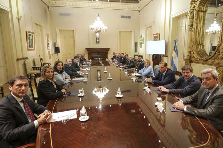 La reunión llevada a cabo en Casa Rosada Foto: Télam
