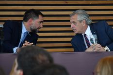 Facundo Leal, junto al expresidente Alberto Fernández.