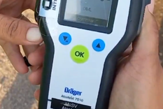 El test demostró que presentaba 2,08 g/l de alcohol en sangre Foto: Captura de video