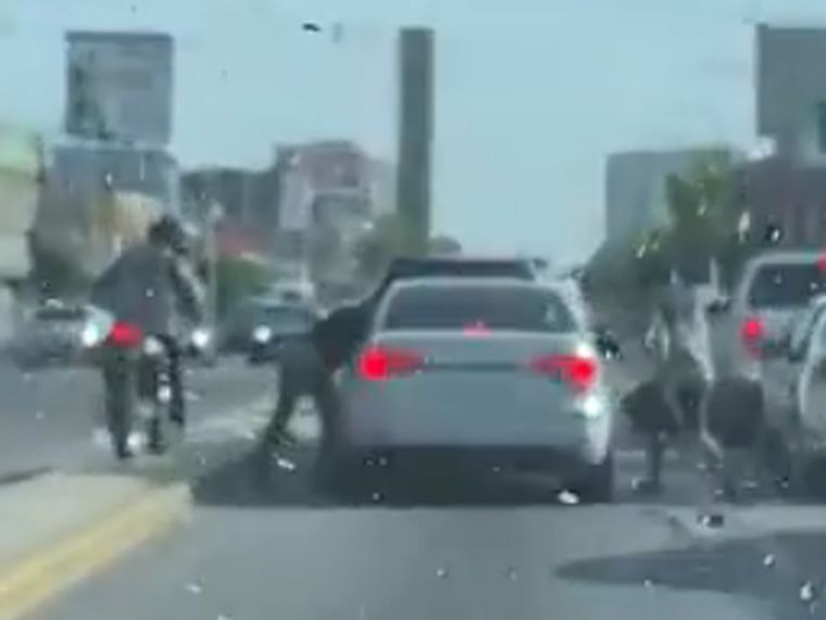 El ataque de los cuatro ladrones duró segundos