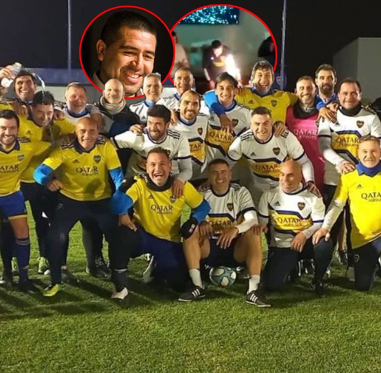 Riquelme festejó su cumpleaños junto al Senior de Boca.