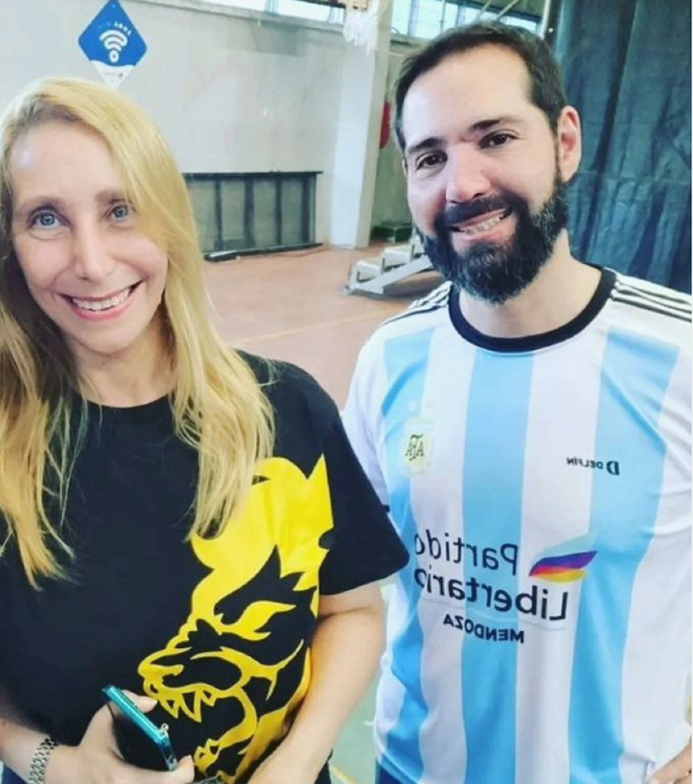 Martín Antolín junto a Karina Milei. Foto: Instagram @martin_antolin